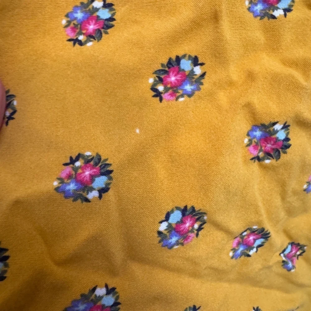 Old Navy 4T Girls Yellow Fall Floral 3/4 Sleeve Dress
